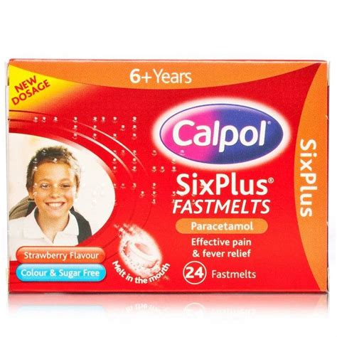 Calpol Sixplus Fastmelts Strawberry Flavour 24 Fastmelts Pharmacykwik