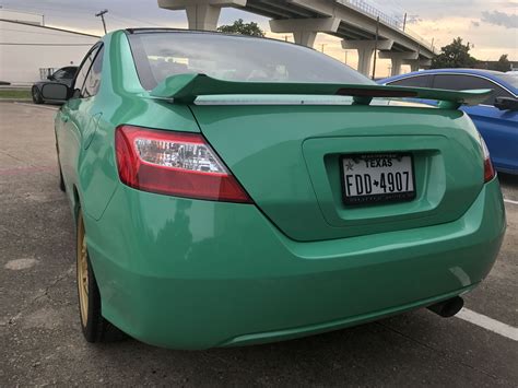 Honda Civic Si Wrapped In Avery Sw900 Gloss Emerald Green By Sharp