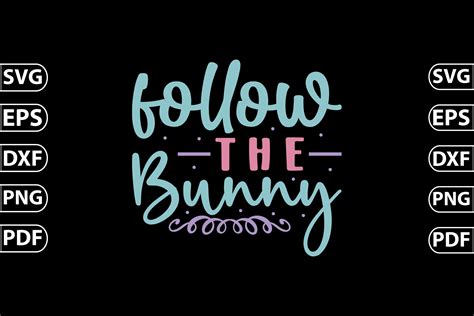 Follow The Bunny Svg Graphic By Craft Bundle · Creative Fabrica