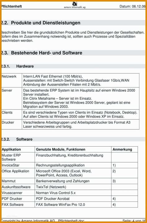 Gr Te Pflichtenheft Vorlage Maschinenbau Luxus Lastenheft