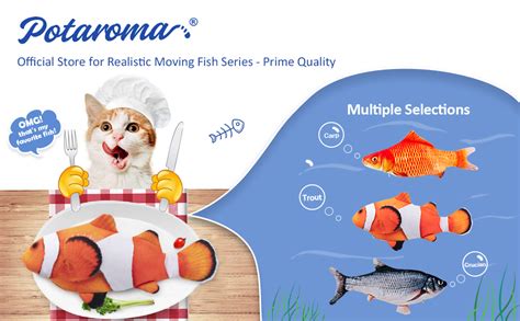 Amazon Potaroma Cat Toys Floppy Fish Upgraded Remote Motion