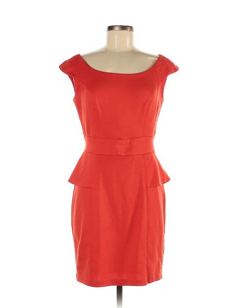 Bcx Solid Orange Casual Dress Size 9 89 Off Thredup