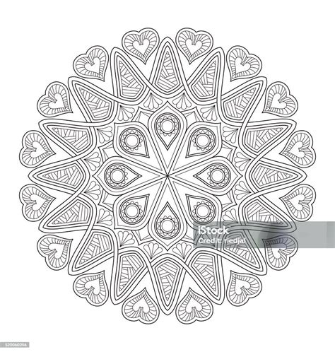 Mandala Illustration For Adult Coloring Stock Illustration Download