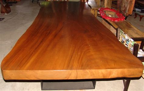 Live Edge Custom Made Dining Table Reclaimed Golden Acacia Etsy