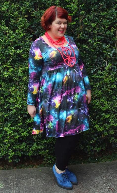 Plus Size Galaxy Dress Pluslook Eu Collection