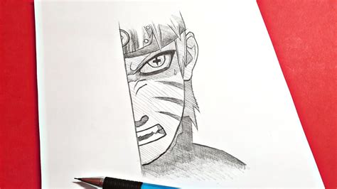 How To Draw Naruto Half Face Goes Into A Saga Mode And Fights Kurama