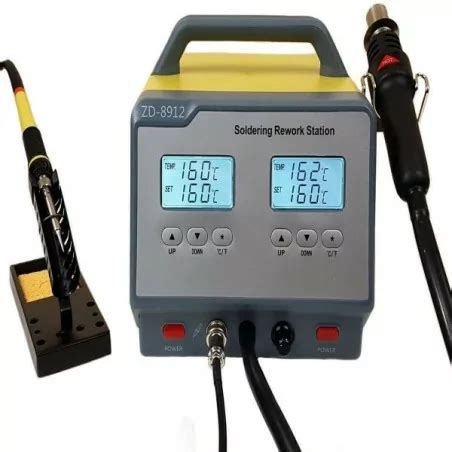 Dual In Soldering Station Esd With Hot Air And Soldering Iron Zd