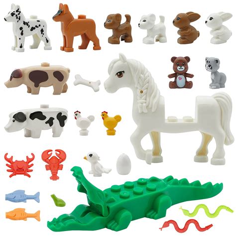 Amazon.com: PIPART Friend Animal Figures 24 Pieces Building Blocks ...