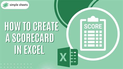 The Beginners Guide On How To Create A Scorecard In Excel