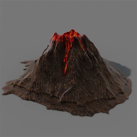 3d Volcano Island Model