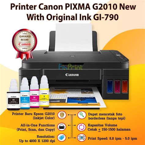 Jual Printer Canon Pixma G2010 Print Scan Copy New Garansi Resmi Shopee Indonesia