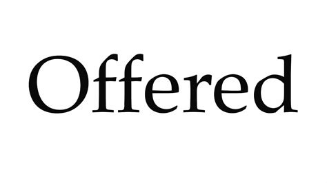 pronounce offered youtube