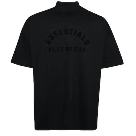 Fear Of God Essentials T Shirt Jet Black The Garden