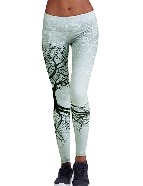 Brands Women Fashion Legging Aztec Round Ombre Tree Printing Leggins