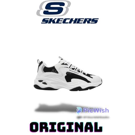 Jual Sepatu Skechers D Lites White Black Wbk Original