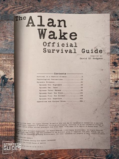 Alan Wake Official Survival Guide Review - Strategy Guides HQ