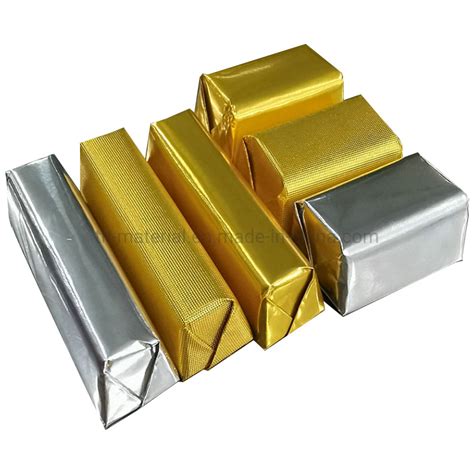 Food Packaging Aluminum Foil Sheet Laminated Gold Chocolate Wrapping