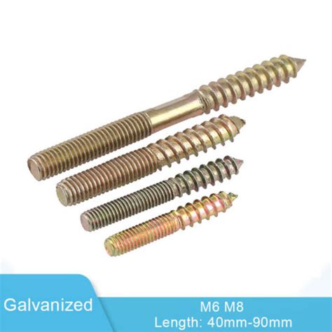 M6 M8 Wood To Metal Dowels Double Ended Threaded Furniture Screws