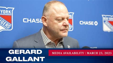 New York Rangers Gerard Gallant Postgame Media Availability Mar 23