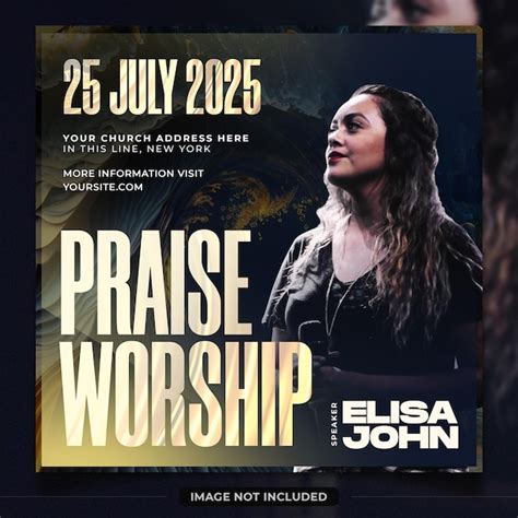 Premium Psd Praise And Worship Church Conference Flyer Template