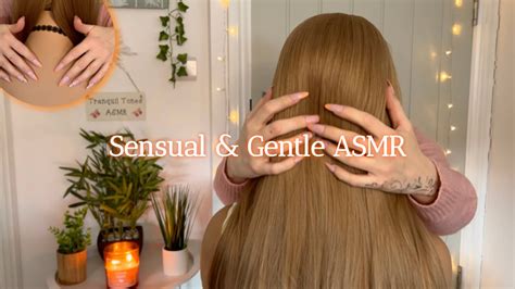 ASMR SENSUAL Hair Back Touching Hair Play Back Massage Tracing