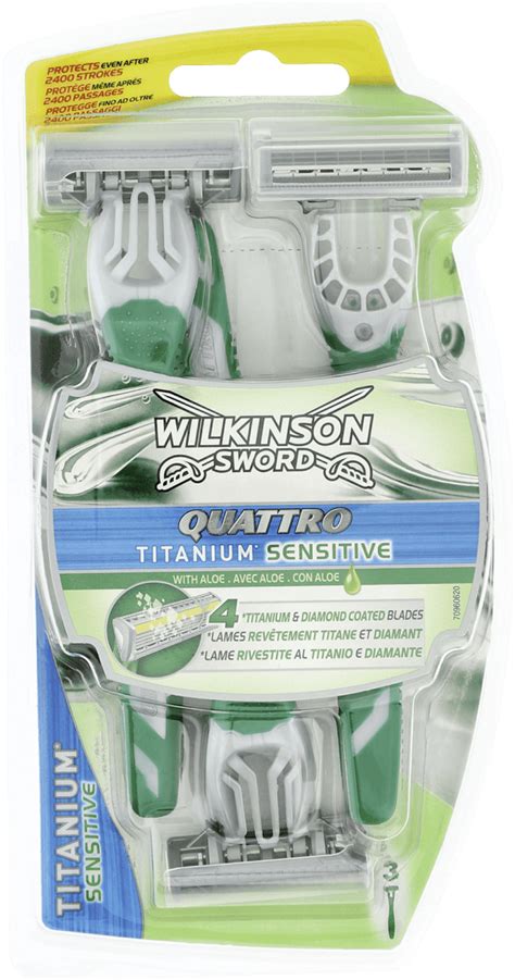 WILKINSON SWORD Maszynki Do Golenia QUATTRO TITANIUM SENSITIVE 3 Szt