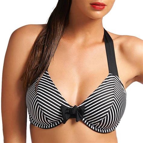 Black Tootsie Underwired Bandless Halter Bikini Top BrandAlley