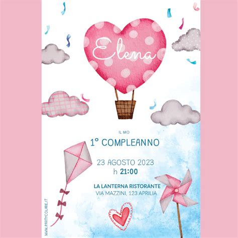 Partycolare Biglietto Invito Primo Compleanno