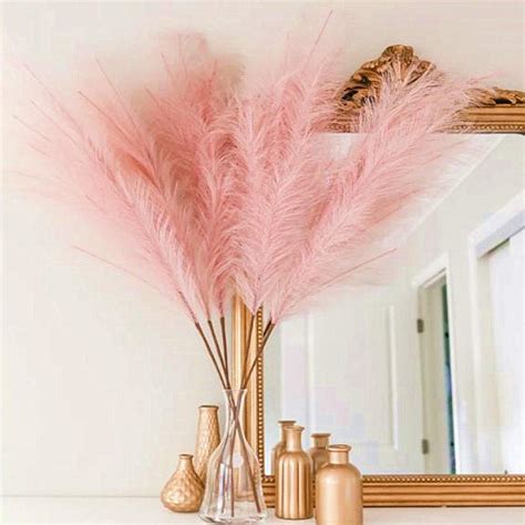 Buy Pink Pampas Grass Artificial Pink Pampas Grass For Decor Pcs