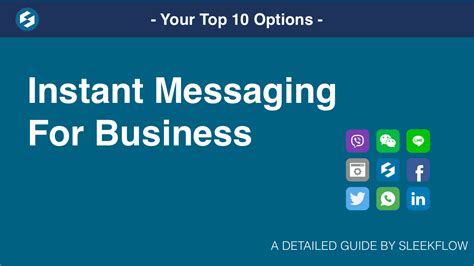 Instant Messaging For Business Your Best Options For External And