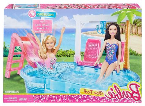 Barbie Glam Pool & Slide Playset Mattel 2016