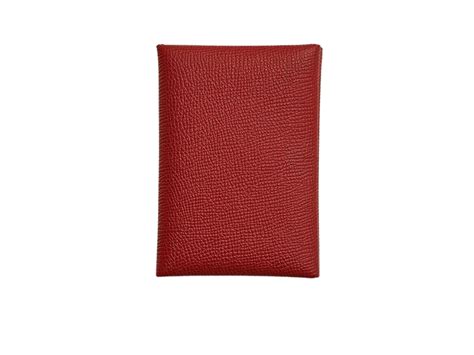 Sasom Hermes Calvi Duo Compact Verso Card Holder In Epsom