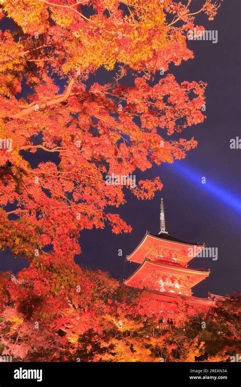 Kiyomizu Temple in autumn leaves Stock Photo - Alamy