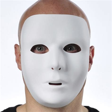 White Full Face Mask | Party Value