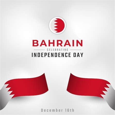 Happy Bahrain Independence Day Dezember Celebration Vector Design