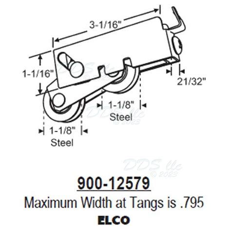 Tandem Patio Door Roller 900 12579 Window And Door Parts