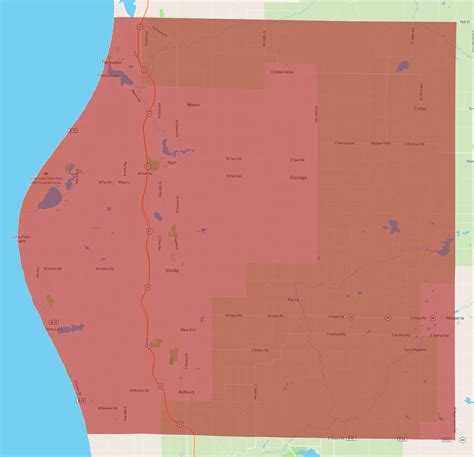 Oceana County Map