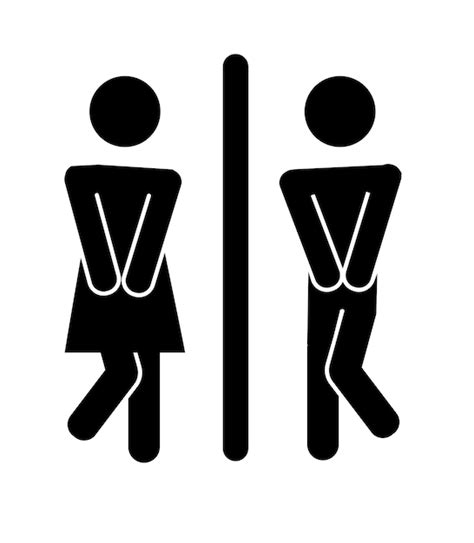 Premium Vector Restroom Or Bathroom For Man And Woman To Peeing Funny