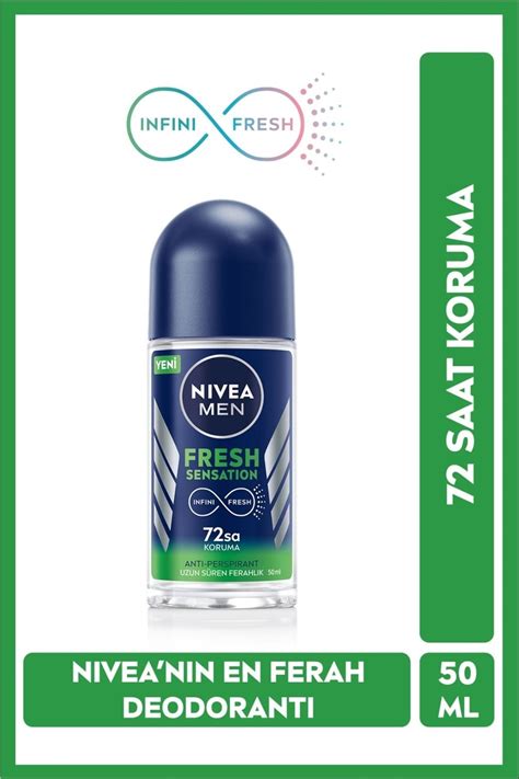 Nivea Men Fresh Sensation Roll On Deodorant 50 Ml72 Saat Anti