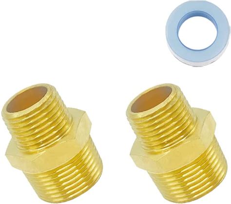 Sungator Reducing Hex Nipple Brass Pipe Fitting Npt Male X