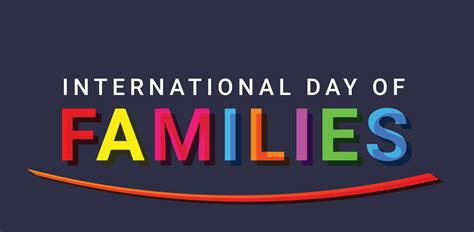 International Day of Families. Template for background, banner, card ...