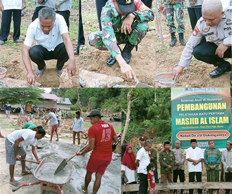 Warga Desa Bumbu Muna Gotong Royong Bangun Masjid Secara Swadaya