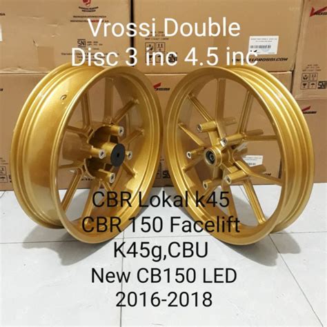 Jual Velg V Rossi Double Disc Cbr 150R Facelift K45g New Cb 150 Led