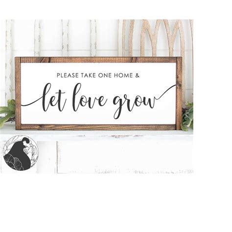 Let Love Grow SVG Wedding Sign Svg Bridal Shower Svg Favo Inspire