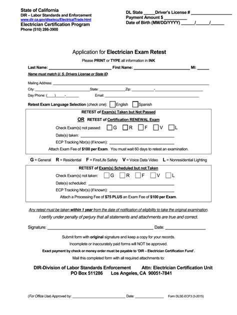 Form Ca Dlse Ecf Fill Online Printable Fillable Blank Pdffiller