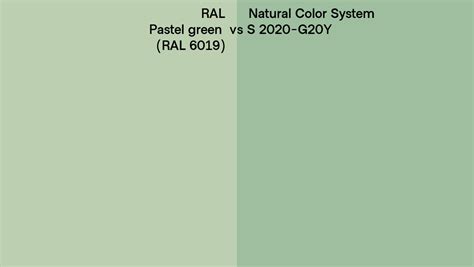 Ral Pastel Green Ral 6019 Vs Natural Color System S 2020 G20y Side By