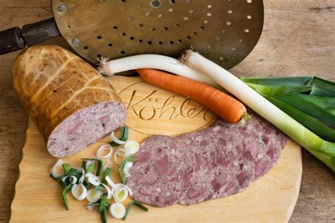 Hausmacher Leberwurst in der Butte Fleischerei Feinkost Köhler