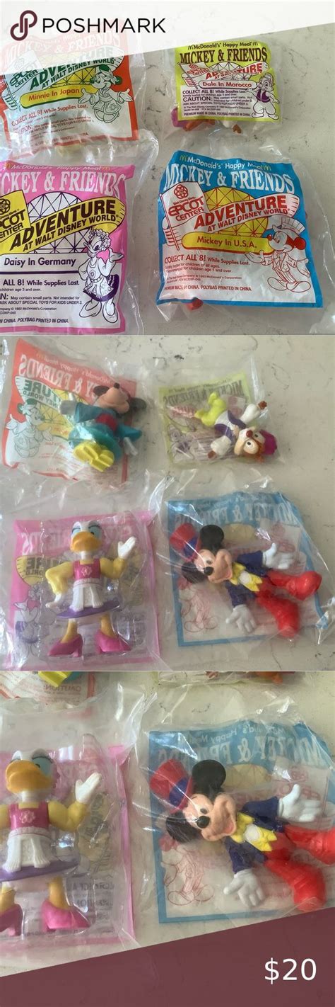 Mcdonalds Happy Meal Toys Disney Mickey Friends Epcot Adventure