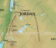 Jordan Physical Map