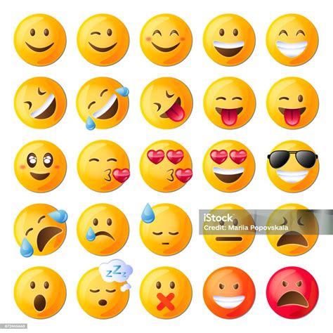 Vetores De Conjunto De Emoticons Bonitos Conjunto De Emoji E Mais Imagens De Adulto Adulto